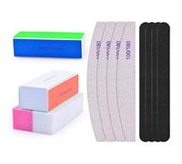 12 Pcs Nail Files and Buffers Set,4 Shapes Professional Nail Files Block 100 180 Grit Double Sided Emery Board Manicure Set for Trimming Grinding Polishing Shining Manicure Tools