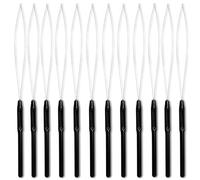 12 Pcs Nano Bead Tool, Tools for Nano Rings, Hair Extension Loop Threader, Nanos Bead Threader, Tools for Hair Extensions or Feather Extensions