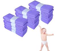 12 PCS Nappy Bin Refills Diaper Trash Bags Odor Control Nappy Bin Light Purple Nappy Bin Refills 4.5M Odor Proof Leak Proof Sustainable Travel Garbage Bag Diaper Nappy Bags