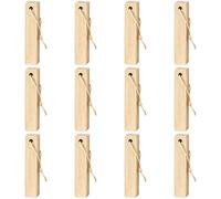 12 Pcs Natural Camphor Wood Blocks, Camphor Strips with Hanging Ropes, Long-Lasting Cedar Planks for Closet, Wardrobe, Drawer to Expel Unwelcome Guests from Clothes, Shoes, Books