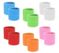 12 PCS Neon Wristbands Tennis Wrist Colorful Sports Wristbands Sweatbands 80s Neon Athletic Youth Football Basketball Gymnastics Wrist Bands Running, Gym, Working out for Youth