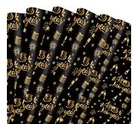 12 Pcs New Year Wrapping Paper Sheets, 69x50cm Colorful Balloons Firework Happy New Year Gift Wrapping Paper,Recyclable News Years Wrapper for Party,Birthday,2026 NYE Gift Boxes Decorations