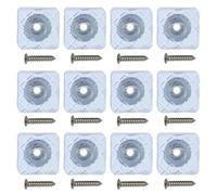 12 Pcs Non Slip Rubber Feet for Garden Furniture Chairs, 30MM Square Floor Protector Pads,Suitable for All Types of Furniture, Protect Floors and Furniture（White）
