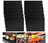 12 PCS Oven Liners for Fan Assisted Ovens, 40x33cm, Non-Stick Easy Clean Oven Liners,BBQ Mats for Gas Grill Reusable, Suitable for Most Ovens and Cookers,Convenient Baking,Protects The Base