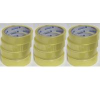 12 PCs Packing Tape Clear strong tape rolls parcel sellotape 24MM X 35M selotape tape