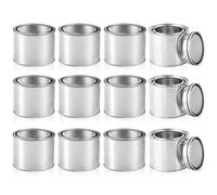 12 PCS Paint Cans with Lids, 300ml Empty Paint Tins Unlined Metal Paint Pail Multipurpose Storage Paint Bucket for Painting Diy Project Arts and Crafts