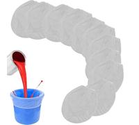 12 Pcs Paint Strainer, Paint Strainer Bag, Paint Strainers, Paint Strainer with Elastic Top Opening White Regular Fine Mesh Filters Bag for Paint, for Liquid Filtering & Home Brewing, Paint Gardening