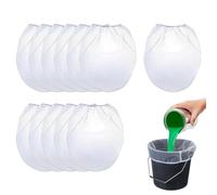 12 Pcs Paint Strainer, Paint Strainer Bag, White Mesh Paint Strainers, Elastic Opening Paint Filters Strainers for Spraying Ink Paint Home Brewing Gardening