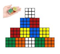 12 PCS Party Puzzles Mini Magic Cubes Set Portable 3x3cm Rubix Cubes Party Bags Fillers for Kids Adults and Elderly Educational Gift Party Favors Brain Teaser Puzzle Game for Boys Girls