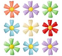 12 Pcs Pastel Daisy Balloons, Macaron Flower Aluminum Foil Balloons for Birthday, Baby Shower, Wedding, Pastel Party, Daisy Party Decorations Supplies
