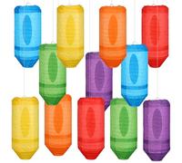 12 Pcs Pencil Hanging Paper Lanterns Party Decorations Colorful Welcome Back to School Classroom Ceiling Decor Birthday Party Favors First Day of School Supplies for Classroom Photo Prop
