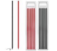 12 Pcs Pencil Lead Refills 2.8mm, 2 Colors Carpenter Pencil Refills for Deep Hole Marker, Builders Pencil Leads Replacement for Joiners Pencil Work Pencils for Builders Architect Woodworking Tools