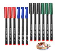 12 PCS Permanent Marker Pens, 0.6mm 4 Colors Ultra Fine Point Marker Set, Quick Drying Waterproof Pen for Marking and Doodling on White Board Wood Metal Stone Plastic Art Crafts Professional Use