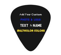 12 Pcs Personalised Guitar Picks With Your Photo Text Custom Guitar Plectrum Set Add Image Logo Name Customised Picture Guitar Pick With A Storage Box & 3 Thicknesses
