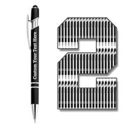 12 PCS Personalised Pen with Name Engraved, Custom Ballpoint Pens Bulk Black Ink Logo Text Customised Gifts for Men Women Teacher Boss Business Birthday Office Christmas