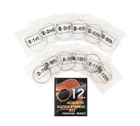 12 Pcs Phosphor Copper Folk Guitar Strings 12 String Replacement for Beginner Performer