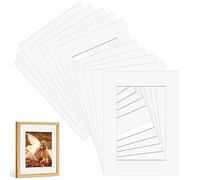 12 PCS Picture Mounts Photo Mounts A4 Picture Mounts for Frames White Picture Photo Frame Mounts Mats A4 Mount for 6x8 inch Photo Picture Images(White)