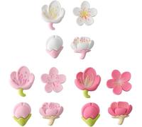 12 Pcs Pink 3D Sakura Flower Fridge Magnet, Cute Magnets for Locker Decor, Whiteboard Magnets, Floral Refrigerator Magnets for Fridge, Kawaii Stuff for Locker Decorations
