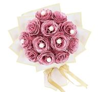 12 Pcs Pink Glitter Roses Bouquet,glitter flowers bouquet,DIY Fake Flowers with glitter Bouquet,Everlasting Shiny Rose Artificial Flower for Valentines,Anniversary, Graduation, Birthday,with pearls.