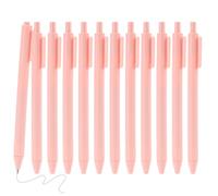 12 PCS Pink Pens, Cute Pink Gel Pens Black Ink, 0.5mm Gel Ballpoint Pen, Retractable Pastel Biro Set with Smooth Writing, Comfortable Grip and Clip, Stylish Stationery for Journaling Note Drawing