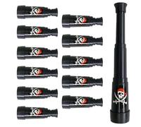 12 Pcs Pirate Monocular Telescope, Children's Telescope Handheld Mini Retractable Toy, Halloween Cosplay Party Toys