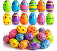 12 Pcs Plastic Easter Eggs, Colourful Fillable Easter Eggs Decorations, Easter Eggs Bulk, Easter Decorations For Egg Hunt, Easter Basket Stuffers Fillers for Fill With Easter Gifts Candy Toy