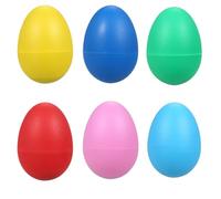 12 Pcs Plastic Egg Shakers Musical Instruments for Kids, Colourful Percussion Maracas Toys for Toddlers, Sensory Rhythm Learning, Classroom Props, Easter Egg Hunt & DIY Painting (6 Colours)