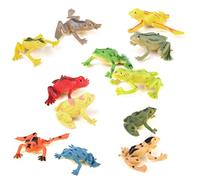 12 PCS Plastic Frog Model Set Colorful Simulation Frog Mini Educational Frog Animal Toys for Kids, Children.