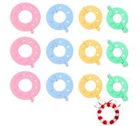12 Pcs Pompom Maker, Pom Pom Maker Kit 4 Sizes of Production Tools Suitable for Making DIY Doll Clothes, Hat Decorations, and Handmade Home Decor Accessories