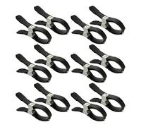 12 Pc's Pool Cover Clip - Clothes Clip, Non-Slip Stainless Steel Fastener | Pool Cover Clamp with Rubber Sleeves | Heavy Duty Windproof Fasteners for Ground Pools, Tarps, Garden, Patio & Furniture