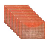 12 Pcs Popper Wallets, A4 Transparent Clear Plastic Wallets With Snap Button, Document Folder For Document Storage