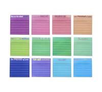 12 pcs Post It Notes,to Do List Pad,3x3 inches, Self-Sticky Note Pads Multi Colors,for School Office Home Plan