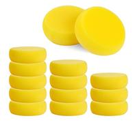12 Pcs Pottery Sponges,Round Painting Sponge 3inch Yellow Artist Sponges Craft Clay Sponge Watercolor Sponges for Face Painting Pottery Ceramics Art Crafts