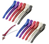 12 PCS Professional Styling Hair Clips, Non Slip No-Trace Hairdresser Clips Salon Clips, Salon and Home Crocodile Clips for Hairdresser, Women, Men