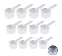 12 Pcs Protein Scoop, Scoops For Food, Protein Powder Scoop, Measuring Scoop, Scoops For Powder, Protein Scoop 30g, Food Scoop, Huel Protein Powder,For Powder & Liquids, Precise Huel Scoop Accessories