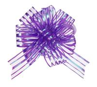 12 Pcs Pull Bows for Gift Wrapping, Large 6 Inch Organza Gift Wrap Bows Reusable Ribbon Bow Decoration for Wedding Birthday Christmas Flower Bouquets Baskets Present Wrapping (Purple)
