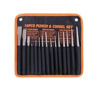 12 Pcs Punch and Chisel Set with Organizational Storage Bag for Home Improvement