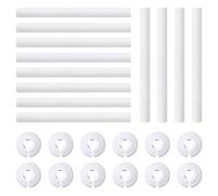 12 Pcs Radiator Pipe Collars, Radiator Pipe Covers White, Water Covers Fit for 16 mm Diameter Pipe