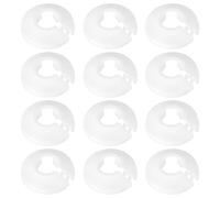 12 PCS Radiator Pipe Covers, White Plastic Collars for 15MM Pipes, Decorative Wall Pipe Cover for Home