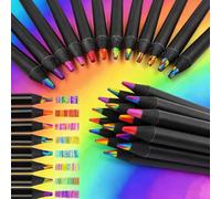 12 Pcs Rainbow Pencils,Multicoloured Pencil Cool,Colouring Pencils for Kids, Multi Coloured Pencils for Drawing Colouring, Smooth, Teenage Girls Gift, Art Supplies for kids 9-12, Party Bag Fillers for