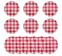 12 Pcs Red Jar Lids - Wide & Regular Mouth Canning Lids, Leak-Proof Aluminum Seals for Food Storage, Easy to Use & Reusable