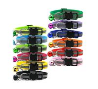 12 Pcs Reflective Cat Collars Quick Release Safety Buckle With Adjustable 19-32cm (12 Colors)