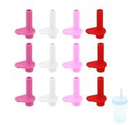 12 Pcs Replacement Bite Valves for Zak, Silicone Nozzle Replacement BPA Free Reusable Straw Cup Accessories Compatible with Zak Designs Kelso 15oz/16oz (Girls 4 Colors)
