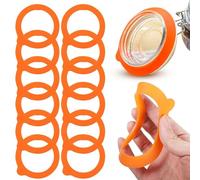 12 Pcs Replacement Silicone Gasket Seals for Jars, Glass Jar Rubber Seals Leak Proof Gasket Airtight Seals Ring Jar Rubber Seals for Mason Jar Lid Regular Wide Mouth Glass Jars Glass Clip Top Jars