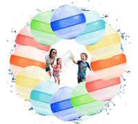 12 PCS Reusable Water Balloons, Water Balloons Quick Fill, Self Sealing Water Balloon, Non-Magnetic, Soft Silicone, Waterboms for Kids, Boys, Girls, Adults to Play Beach Pool Beach Outdoor Toys