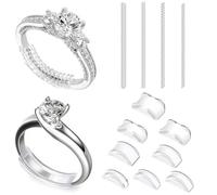 12 Pcs Ring Adjuster for Loose Rings, Invisible Ring Size Adjuster for Loose Rings Ring Tightener for Loose Rings Invisible Fit Any Rings Ring Resizer for Women and Men