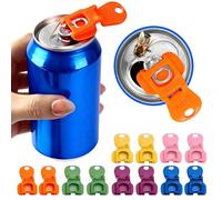 12 PCS Ring Pull Can Opener Aid, Can Tab Opener for Drink, Pop, Soda, Coke, Bug-Proof Can Cover, Easy Tab Opener and Drink Protector for Home, BBQ, Camping