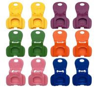12 Pcs Ring Pull Can Opener Aid with Leakproof Covers, Easy Open Tool for Soda Beer Drink Cans, Essential for Kitchen Camping BBQ Picnic