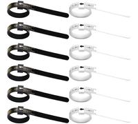 12 Pcs Ring Sizer UK, Measure For Men and Women Sizes A-Z Adjustable Ring Measurement Tool for Wedding Rings His Hers (Black & White)