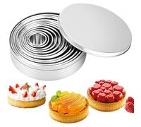12 PCS Round Biscuit Cutters,Stainless Steel Pastry Molds Baking Circle Cookie Cutter,Ring Scone Cutter with Storage Box for Professional Home Cooks Dough Pastry Donut Fondant DIY Cake Decoration